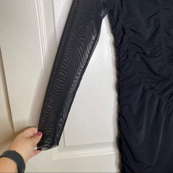 NWT Opening Ceremony Black Mesh Bodycon Dress Size XS - Picture 5 of 11